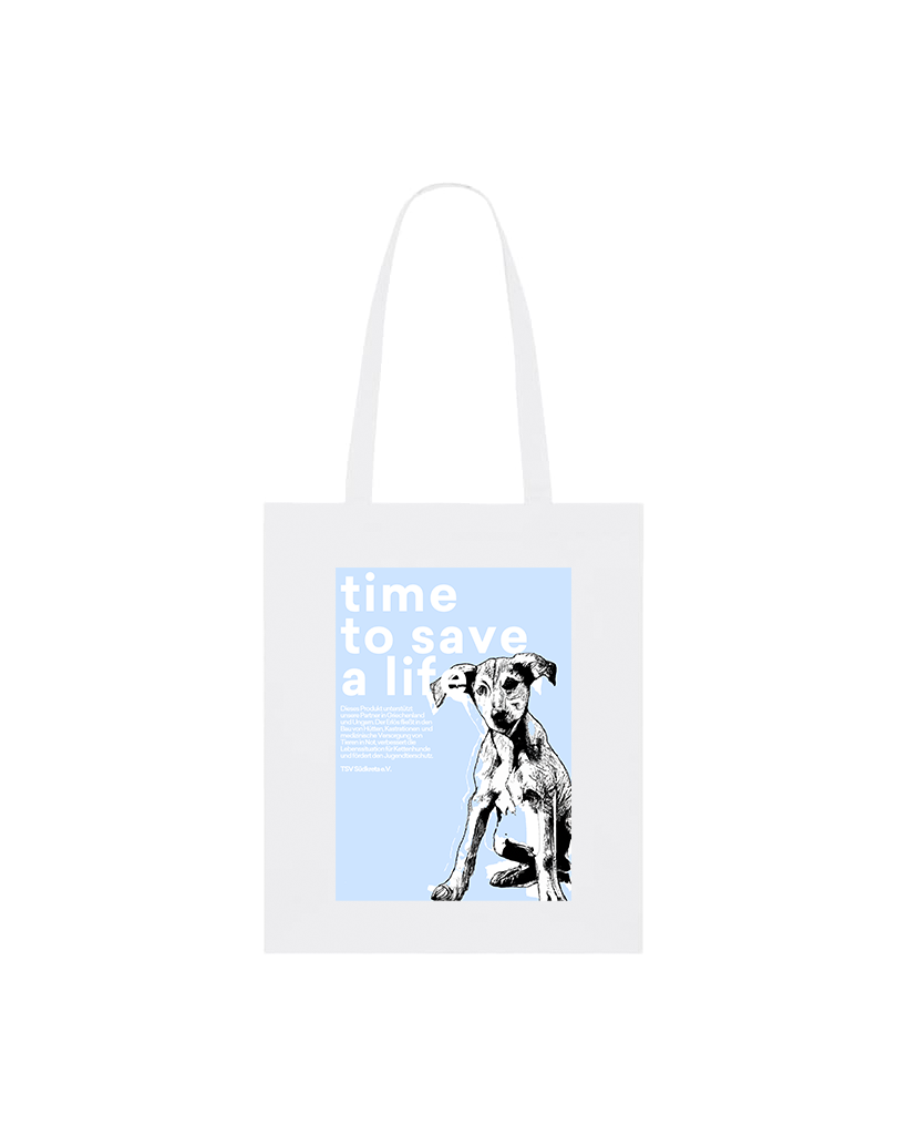Tote Bag Weiß "Time to save a life"